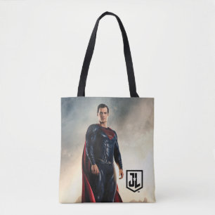 Justice League Superman On Battlefield Tote Bag