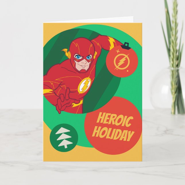 Justice League The Flash Holiday Bauble Card (Front)