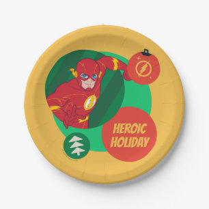 Justice League The Flash Holiday Bauble Paper Plate