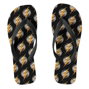 Justice League   The Flash Metallic Bolt Symbol Jandals