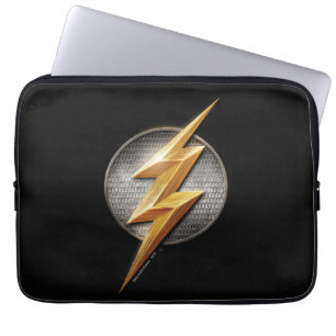 Justice League The Flash Metallic Bolt Symbol Laptop Sleeve