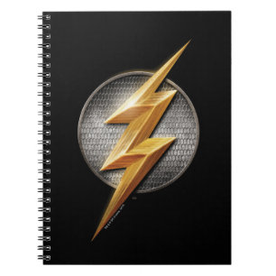 Justice League The Flash Metallic Bolt Symbol Spiral Notebook
