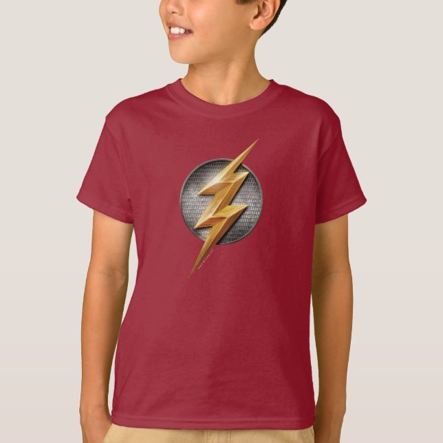 Justice League | The Flash Metallic Bolt Symbol T-Shirt (Front)