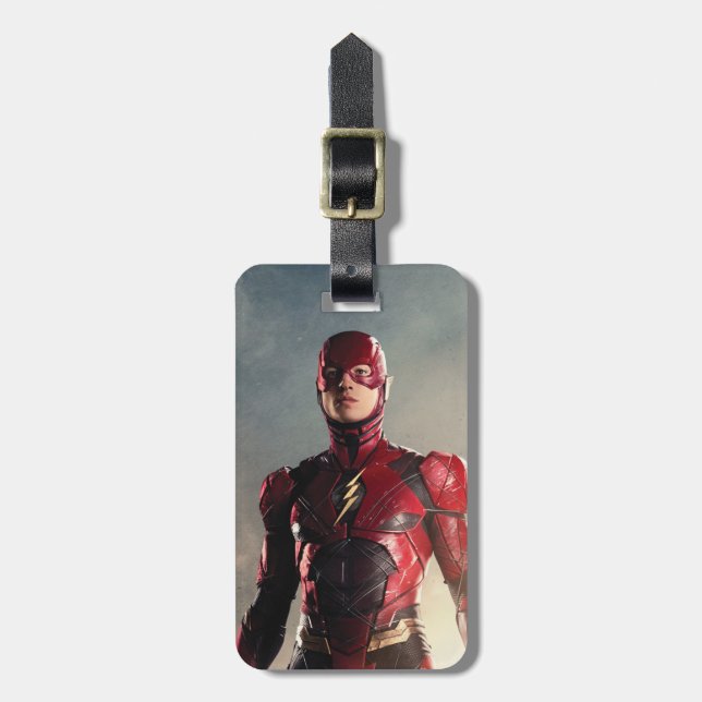 Justice League | The Flash On Battlefield Luggage Tag (Front Vertical)
