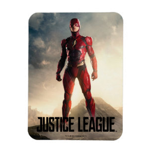 Justice League The Flash On Battlefield Magnet