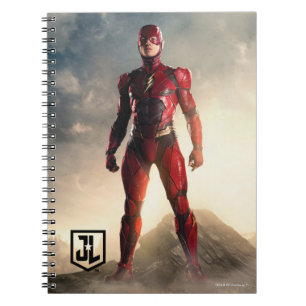 Justice League The Flash On Battlefield Spiral Notebook