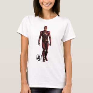 Justice League   The Flash On Battlefield T-Shirt