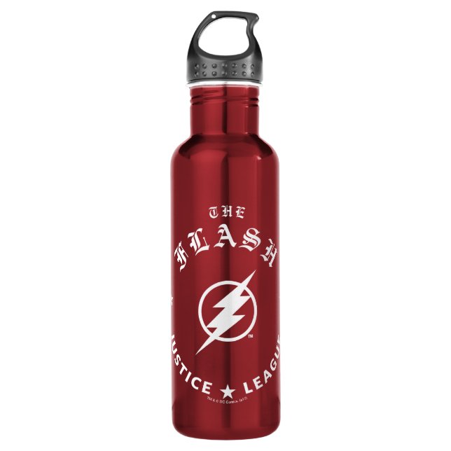 Justice League | The Flash Retro Lightning Emblem 710 Ml Water Bottle (Front)