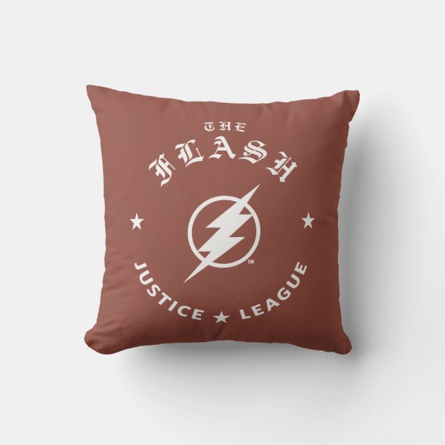 Justice League | The Flash Retro Lightning Emblem Cushion (Front)