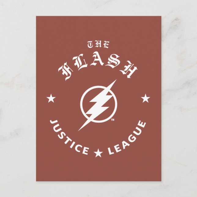 Justice League | The Flash Retro Lightning Emblem Postcard (Front)
