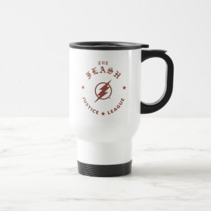 Justice League   The Flash Retro Lightning Emblem Travel Mug