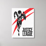 Justice League | The Flash Running Noir Pop Art Canvas Print<br><div class="desc">Check out this black and white stylised drawing of Justice League's The Flash as he runs at top speed. This pop art inspired graphic is accented by red dashes trailing behind The Flash.</div>