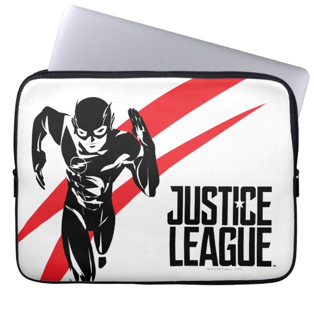 Justice League | The Flash Running Noir Pop Art Laptop Sleeve (Front)