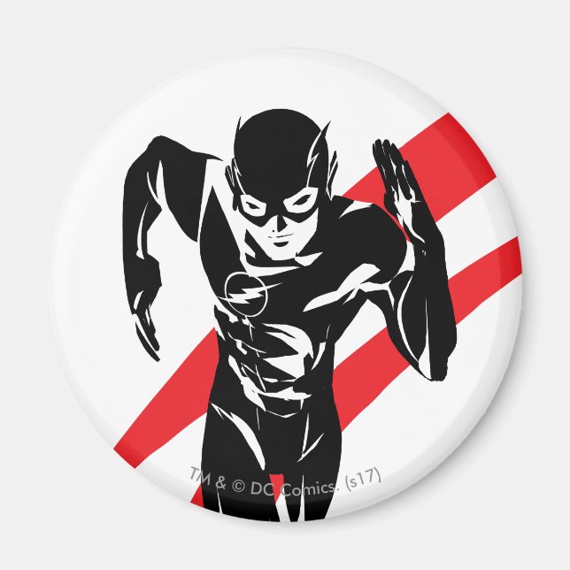 Justice League | The Flash Running Noir Pop Art Magnet (Front)