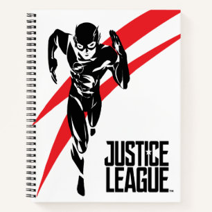 Justice League   The Flash Running Noir Pop Art Notebook