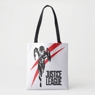 Justice League The Flash Running Noir Pop Art Tote Bag