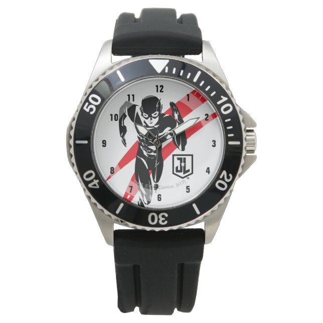 Justice League | The Flash Running Noir Pop Art Watch (Front)