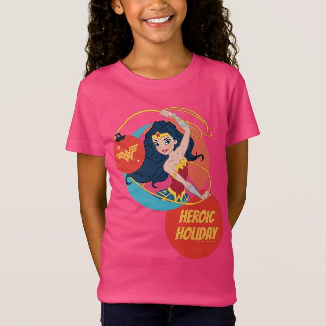 Justice League Wonder Woman Holiday Bauble T-Shirt (Front)