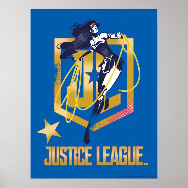 Justice League | Wonder Woman JL Logo Pop Art Poster (Front)