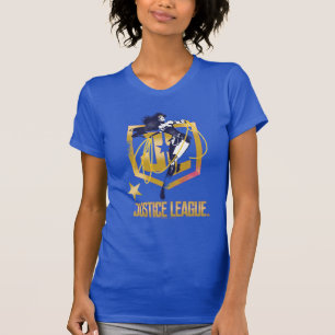 Justice League Wonder Woman JL Logo Pop Art T-Shirt