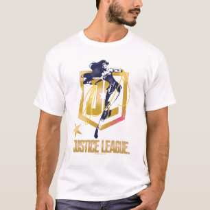 Justice League Wonder Woman JL Logo Pop Art T-Shirt