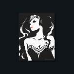 Justice League | Wonder Woman Noir Pop Art Canvas Print<br><div class="desc">Check out this black and white stylised drawing of Justice League's Wonder Woman. This noir inspired pop art has a red spot of colour for her lipstick.</div>