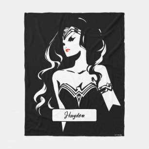 Justice League Wonder Woman Noir Pop Art Fleece Blanket