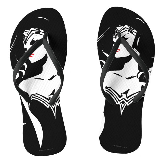 Justice League | Wonder Woman Noir Pop Art Jandals (Footbed)