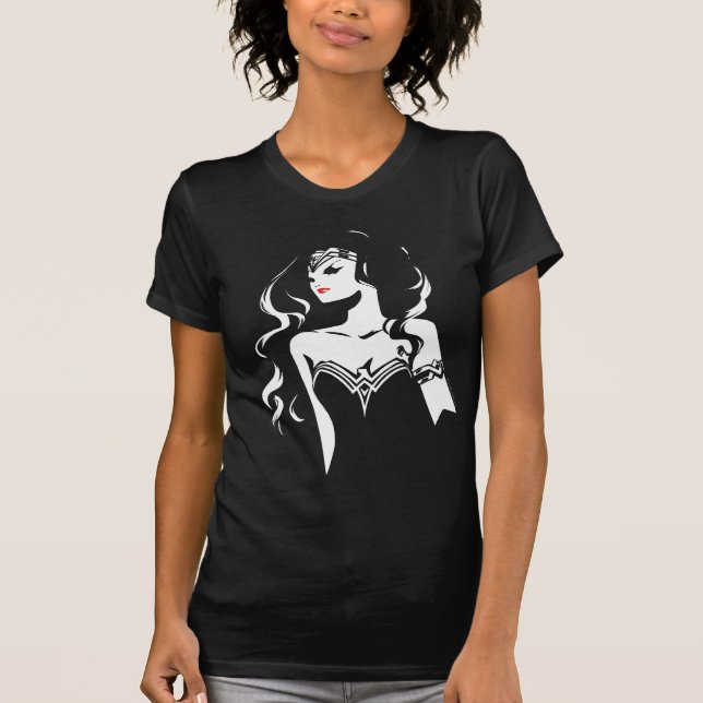 Justice League | Wonder Woman Noir Pop Art T-Shirt (Front)
