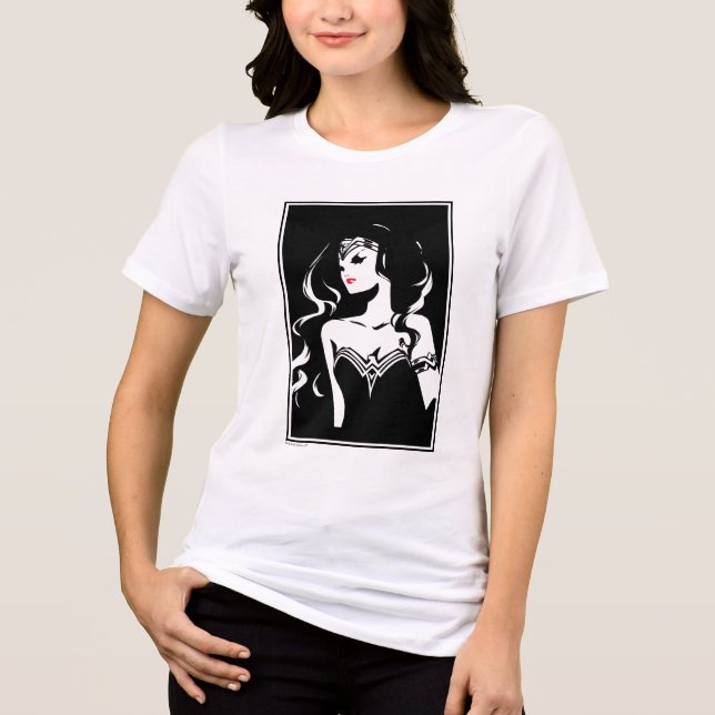Justice League | Wonder Woman Noir Pop Art Tri-Blend Shirt (Front)