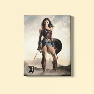 Justice League   Wonder Woman On Battlefield Canvas Print