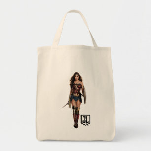 Justice League Wonder Woman On Battlefield Tote Bag