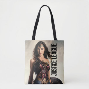 Justice League Wonder Woman On Battlefield Tote Bag