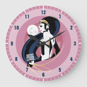 Justice League   Wonder Woman Profile Pop Art Large Clock