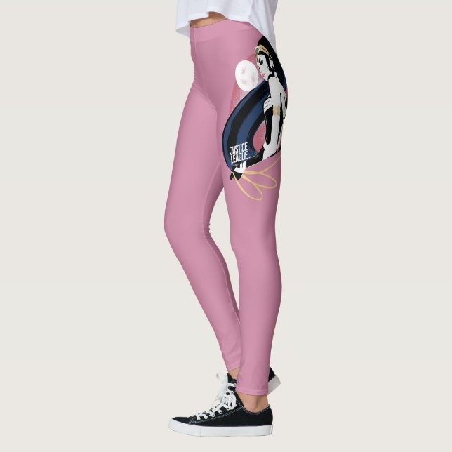 Justice League | Wonder Woman Profile Pop Art Leggings (Left)