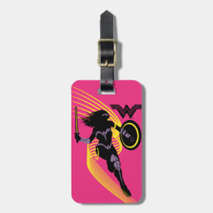 Justice League   Wonder Woman Silhouette Icon Luggage Tag