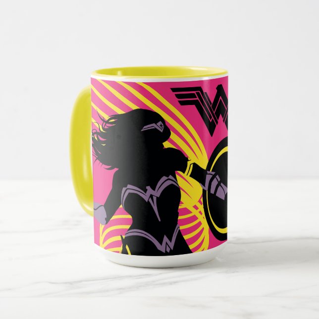 Justice League | Wonder Woman Silhouette Icon Mug (Front Left)