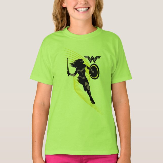 Justice League | Wonder Woman Silhouette Icon T-Shirt (Front)