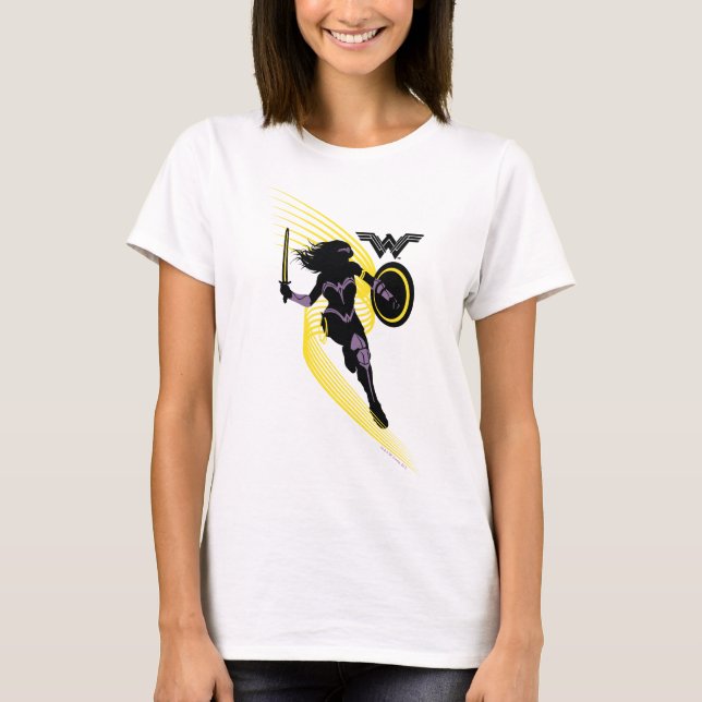 Justice League | Wonder Woman Silhouette Icon T-Shirt (Front)