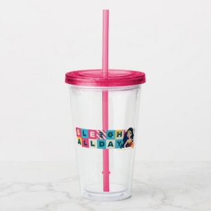Justice League Wonder Woman "Sleigh All Day" Acrylic Tumbler