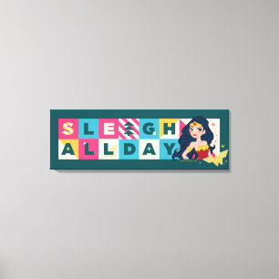 Justice League Wonder Woman "Sleigh All Day" Canvas Print