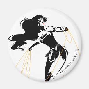 Justice League Wonder Woman With Lasso Pop Art Magnet