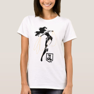 Justice League Wonder Woman With Lasso Pop Art T-Shirt