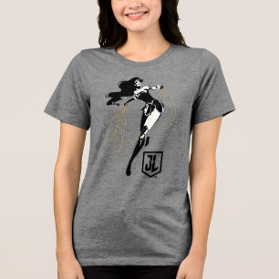 Justice League   Wonder Woman With Lasso Pop Art Tri-Blend Shirt