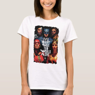 Justice League   You Can't Save The World Alone T-Shirt