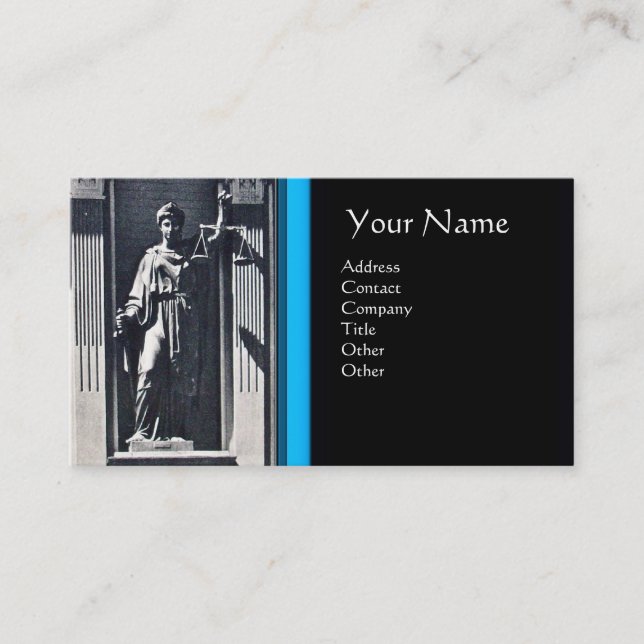 JUSTICE LEGAL OFFICE,ATTORNEY BUSINESS CARD (Front)