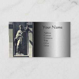 JUSTICE LEGAL OFFICE,ATTORNEY Gold Monogram Business Card