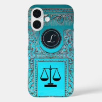 JUSTICE LEGAL OFFICE, ATTORNEY Monogram blue