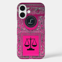 JUSTICE LEGAL OFFICE, ATTORNEY Monogram Pink