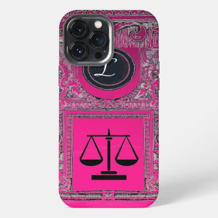 JUSTICE LEGAL OFFICE, ATTORNEY Monogram Pink iPhone 13 Pro Max Case